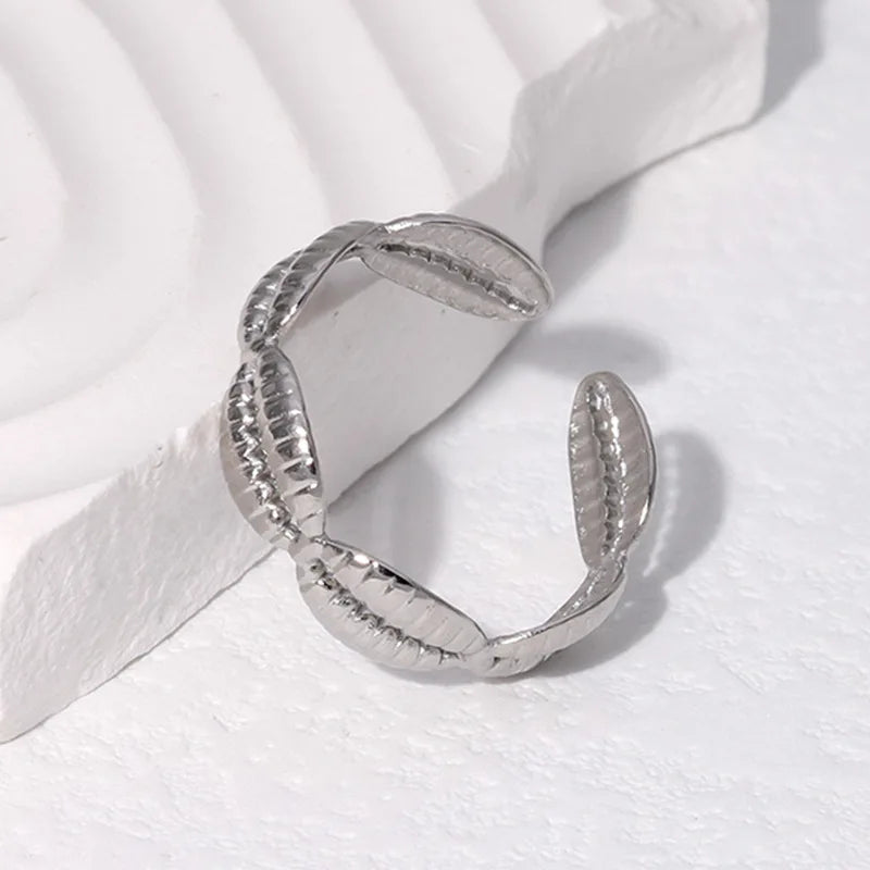Stainless Steel Shell Rings For Women Girls Aesthetic Gold Color Finger Ring 2024 Trend Summer Wedding Jewelry Beach Gift Bague
