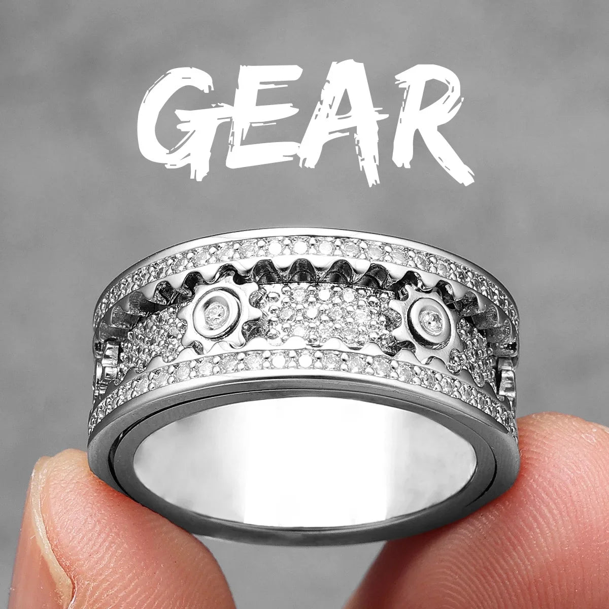 لعبة فيدجيت سبينر، تروس مرصعة بالأحجار الكريمة، خواتم رجالية، ستانلس ستيل، مجوهرات نسائية، بانك، جديد في عالم موسيقى الروك والهيب هوب، إكسسوارات أزياء، هدايا، بيع بالجملة