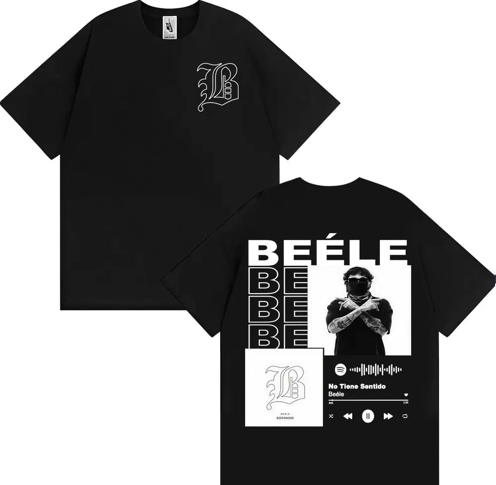 تي شيرتات رجالية ونسائية من ألبوم Rapper BEELE Tour 2025، تي شيرتات موسيقى الهيب هوب والبوب، تي شيرتات الشارع، قطن 100%، تي شيرتات كبيرة الحجم، ملابس الشارع