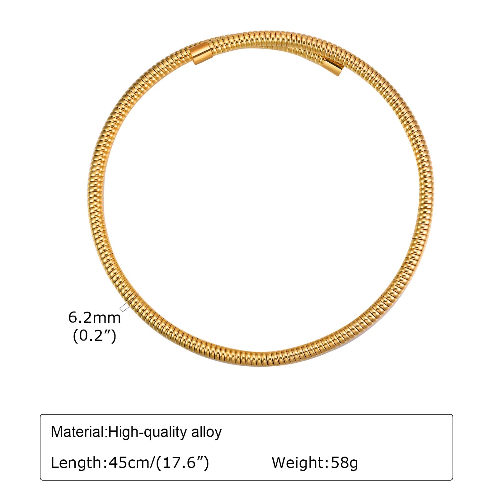 طوق رقبة نسائي، طوق مفتوح قابل للتعديل، مجوهرات بسيطة من الفولاذ المقاوم للصدأ