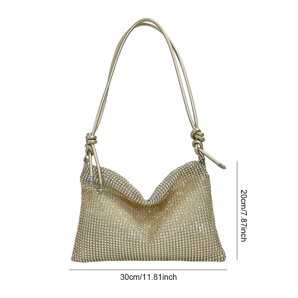 حقيبة عشاء نسائية لامعة مرصعة بأحجار الراين، حقائب حفلات زفاف جديدة 2023، حقيبة يد نسائية فاخرة مرصعة بالألماس بالكامل، حقائب سهرة لامعة من تصميم مصمم