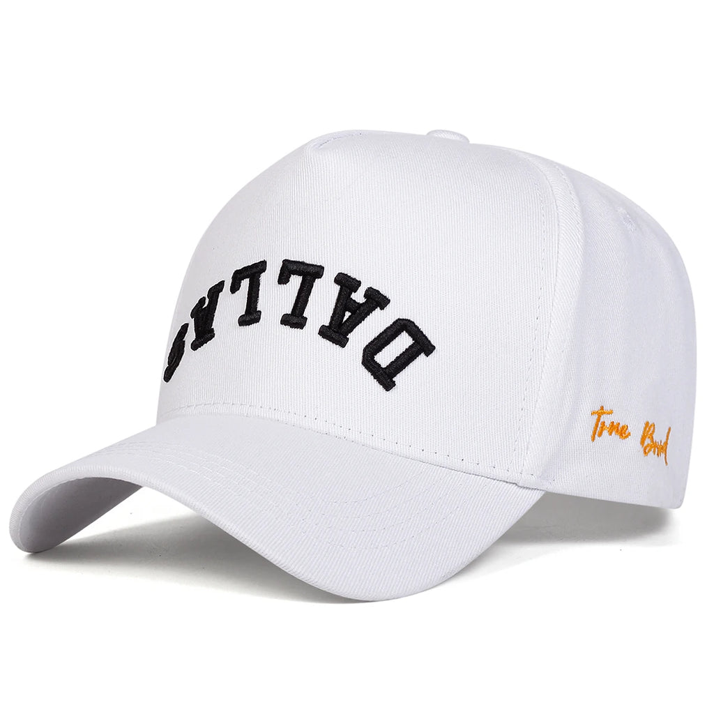 Unisex DALLAS Letter Embroidery Baseball Caps Spring and Autumn Outdoor Adjustable Casual Hats Hip Hop Hat Sunscreen Hat