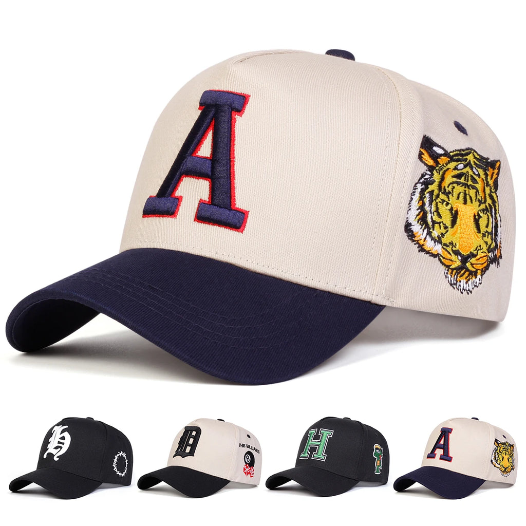 قبعات بيسبول للجنسين مطرزة بحروف قوطية للربيع والخريف قبعات كاجوال قابلة للتعديل وقبعة واقية من الشمس