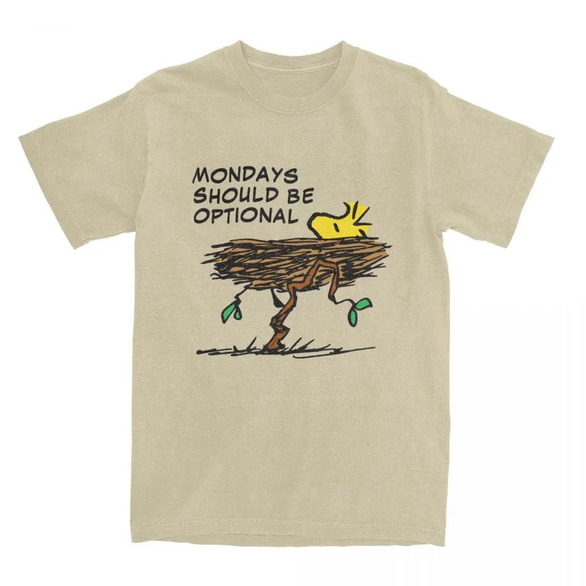 قميص قيلولة Peanuts Woodstock إكسسوارات للرجال والنساء قطن Humor Tee Shirt بأكمام قصيرة ملابس لجميع المواسم