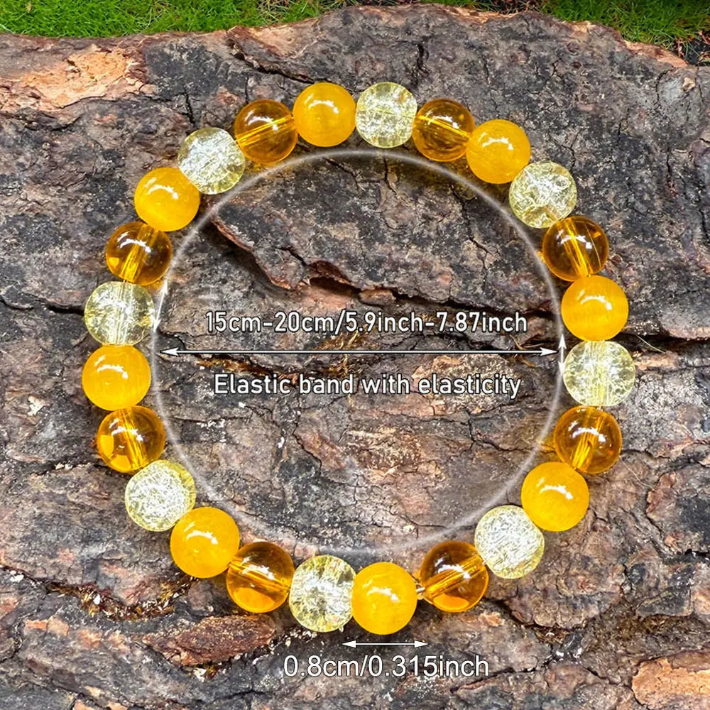 سوار من الخرز الحجري الطبيعي على الطراز البوهيمي، يجذب الثروة، يرمز إلى المال والوفرة والازدهار