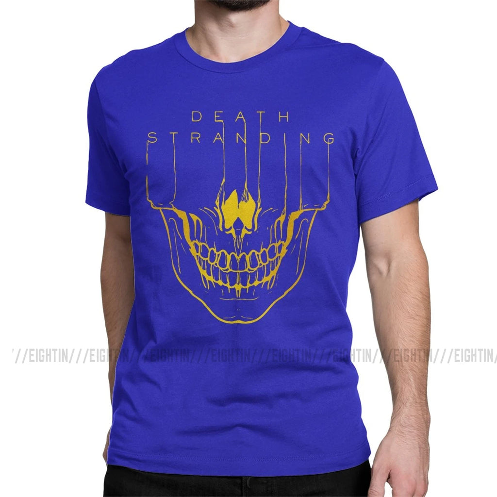 تي شيرت رجالي Death Stranding مطبوع عليه صورة Kojima Hideo Metal Gear Solid Reedus Norman Game Mgs تي شيرت قطني بأكمام قصيرة مقاس 4XL 5XL