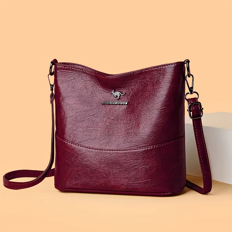 Spacious Chic Crossbody Bag for Women - Soft Faux Leather Shoulder Purse with Adjustable Strap, Zip Closure, Multiple Pockets.