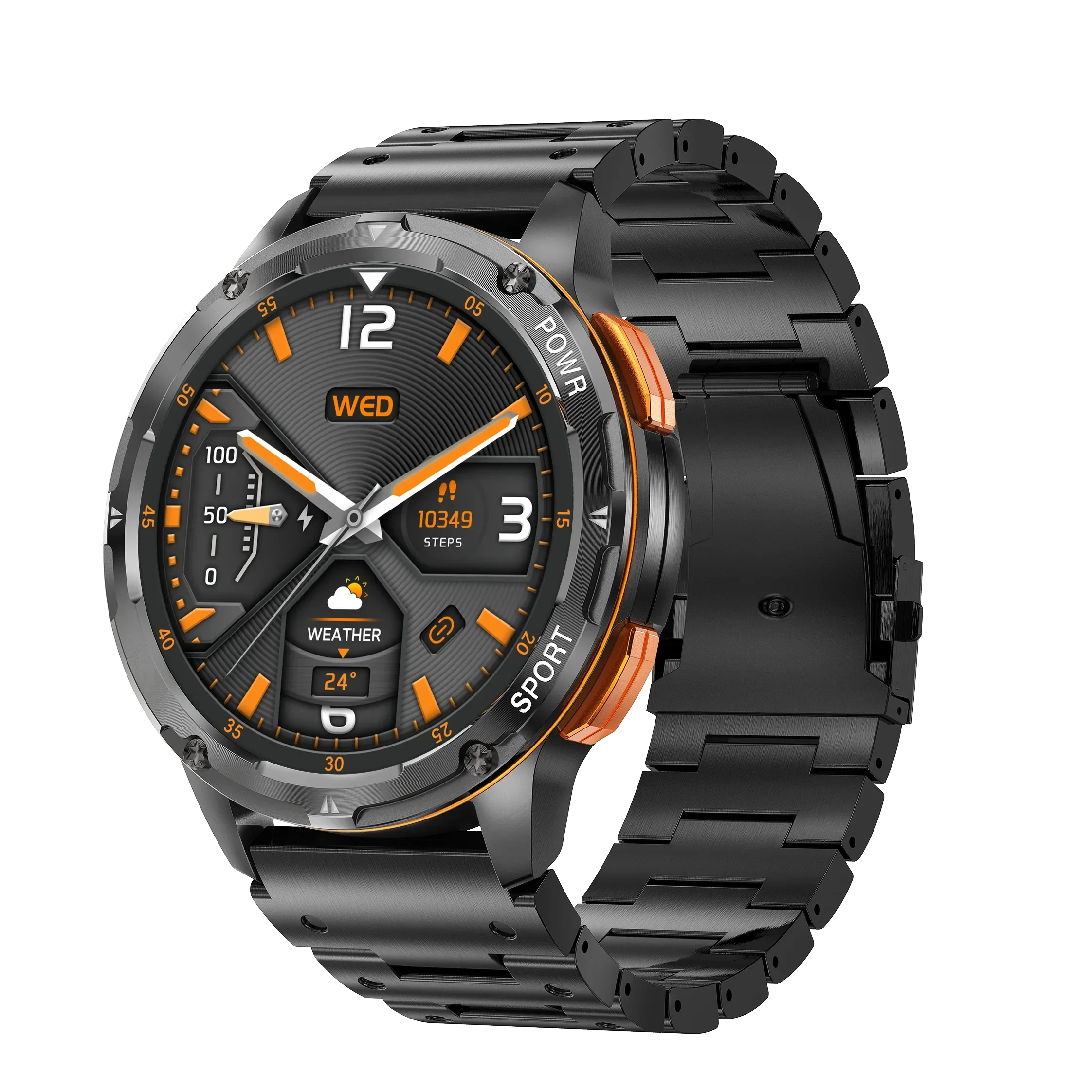 ساعة ذكية أنيقة AMOLED AK59 فاخرة BT call 400mah بطارية كبيرة حزام مطاطي معدني ساعات نسائية رياضية AK59 ساعة ذكية