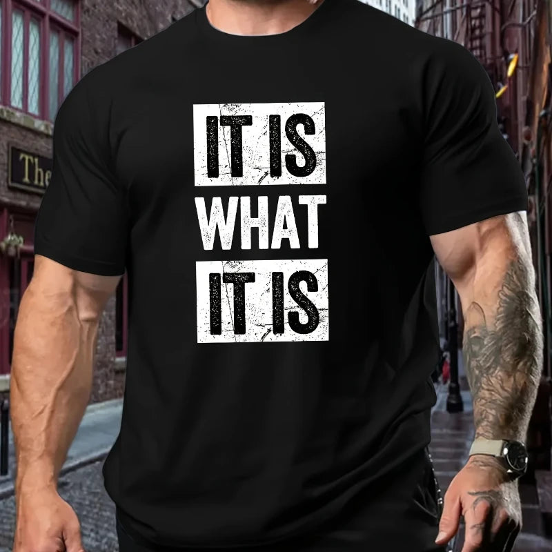 تي شيرت أسود مطبوع عليه أزياء، مقاس كبير 1XL-7XL، تي شيرت كاجوال للرجال والأولاد بأكمام قصيرة، تي شيرت قطني كامل، ملابس للرجال 110-190 كجم