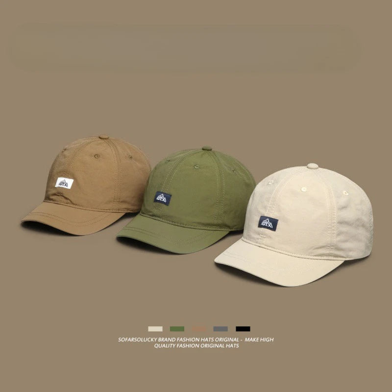 قبعة بيسبول صيفية رجالية سريعة الجفاف للرياضات الخارجية، ذات حافة رفيعة، من ماركة Sunade، قبعة أمريكية، قبعة Dubill، قبعة بوليستر كاجوال مزينة بحروف