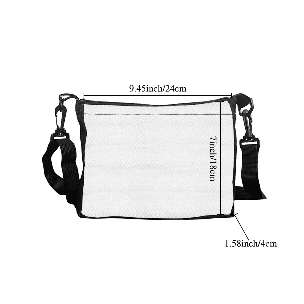 حقيبة كتف من البوليستر بتصميم شريط كاسيت، بنمط هندسي، وموضوع كرتوني، مع حزام كتف للسفر والاستخدام اليومي