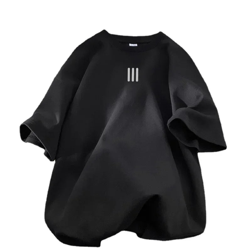 تيشيرتات رجالية واسعة، تيشيرت قطني أبيض مقاس 5XL، ملابس صيفية كاجوال، تيشيرتات مطبوعة عصرية للرجال، ملابس جديدة