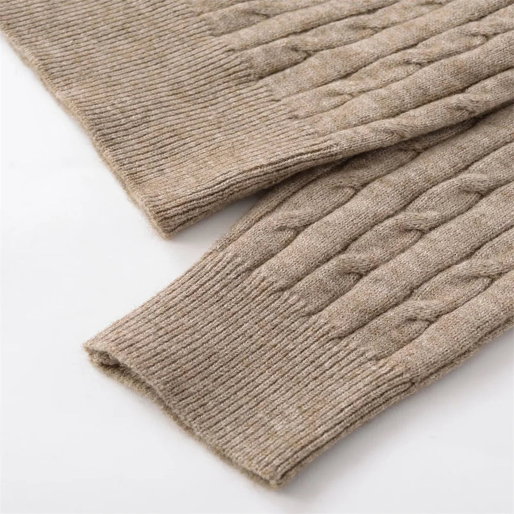 قميص بولو نسائي جديد للخريف بأكمام طويلة وثمانية أرجل محبوك