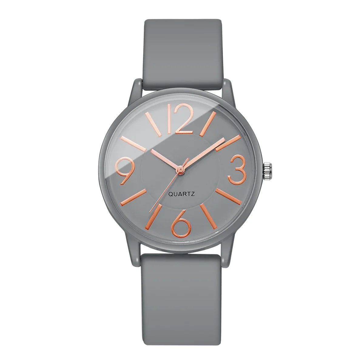 ساعة يد نسائية أنيقة بمينا عربي وسوار سيليكون، ساعة يد كوارتز للطلاب، ساعة يد نسائية