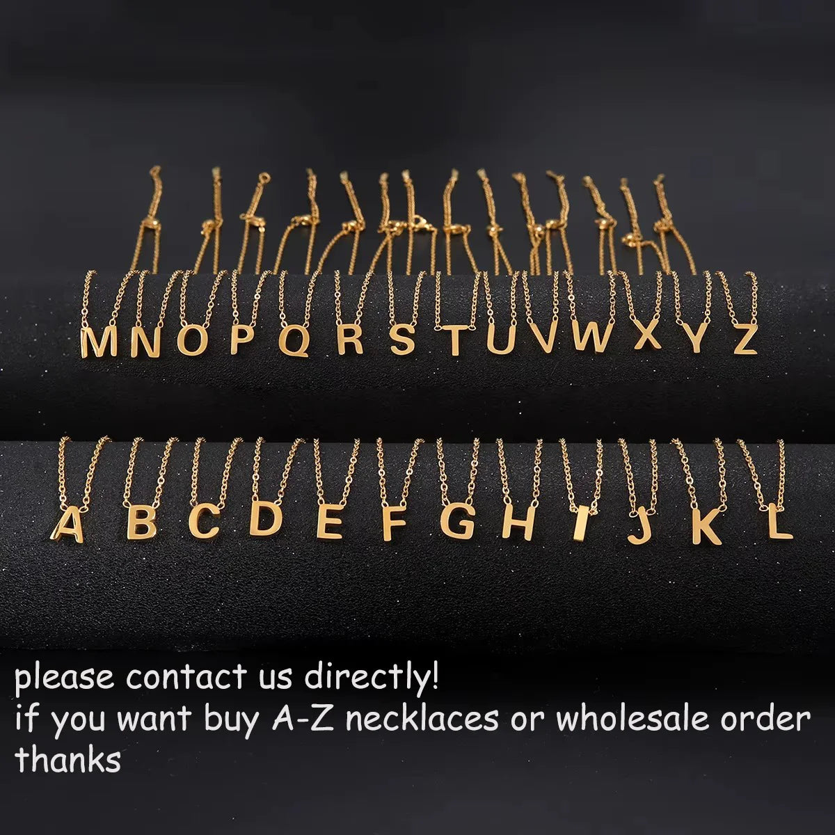 قلادة كازادور البسيطة ذات الحرف الأول من الألف إلى الياء للنساء، مصنوعة من الفولاذ المقاوم للصدأ، سلسلة مجوهرات، هدية عيد ميلاد، بالجملة
