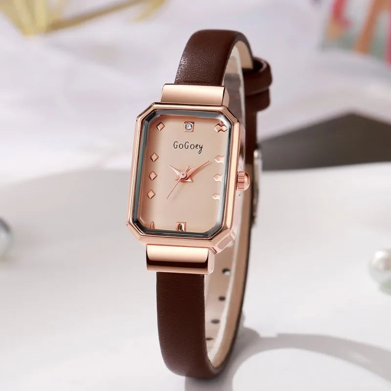 ساعة نسائية، ساعة كوارتز عصرية كلاسيكية أنيقة بحزام