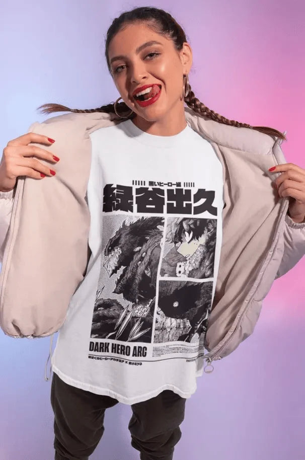 تي شيرت ديكو إيزوكو ميدوريا هيرو باكوغو أنمي هدية قميص جميع المقاسات