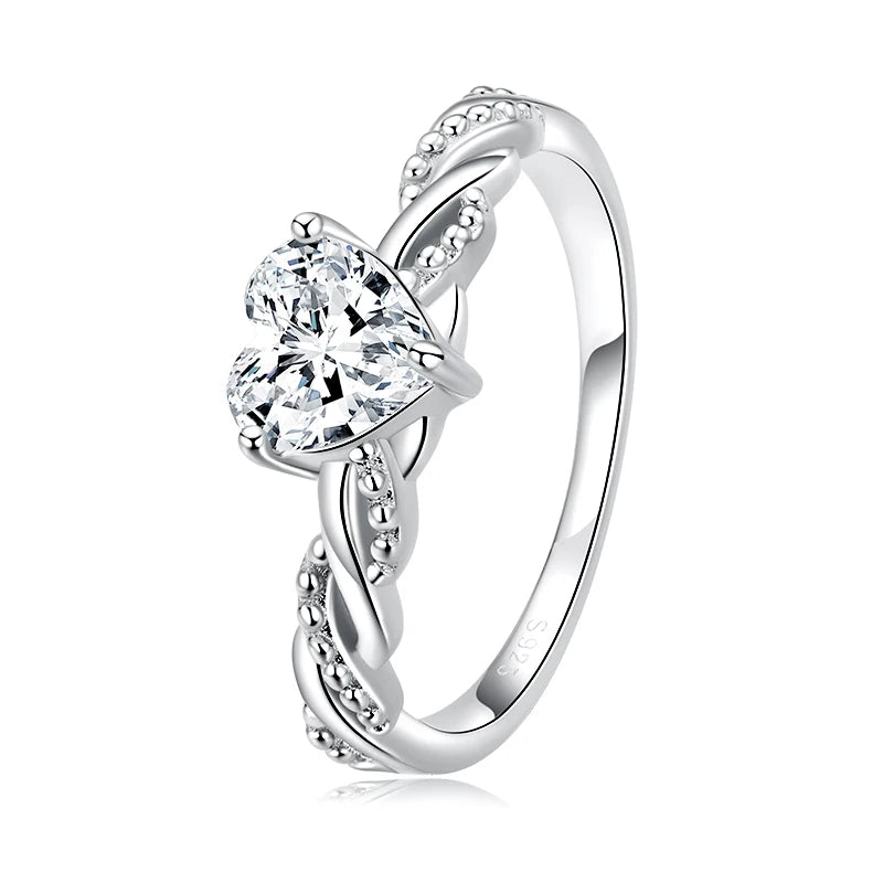 خاتم WOSTU Hot 100% من الفضة الإسترليني عيار 925 بتصميم لامع قابل للتكديس، هدية مجوهرات أصلية أنيقة للنساء XCH7649