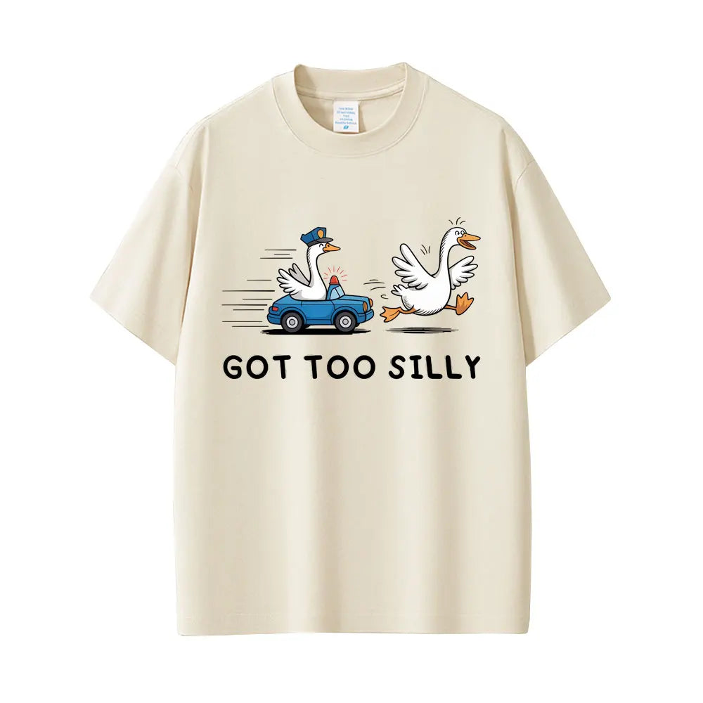 تيشيرت قطني بأكمام قصيرة بتصميم ميم مضحك لشخصية غوسي، مناسب للرجال والنساء، بتصميم كاجوال وعصري، وقصة واسعة.