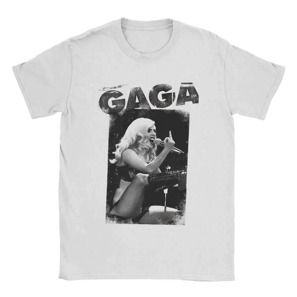 تي شيرت رجالي رسمي مكتوب عليه Lady Born This Way من إنتاج مغنية الروك غاغا، مصنوع من القطن، تي شيرت رائع بأكمام قصيرة ورقبة دائرية، تي شيرت للبالغين