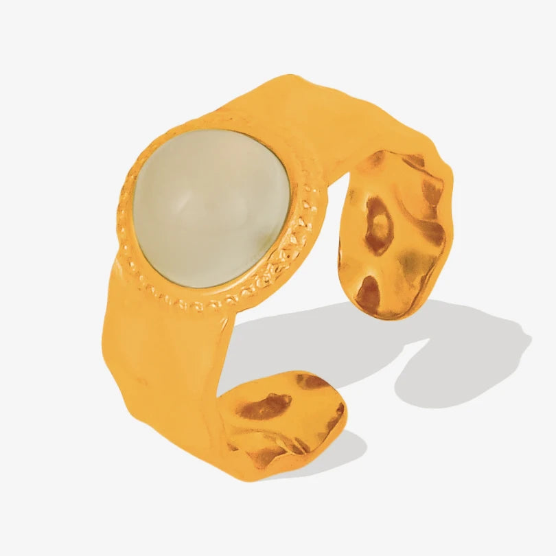 3/6 قطع خاتم دائري إبداعي من حجر عين النمر الحقيقي قابل للتعديل من الفولاذ المقاوم للصدأ خاتم مجوهرات للرجال والنساء هدية الذكرى السنوية إكسسوارات