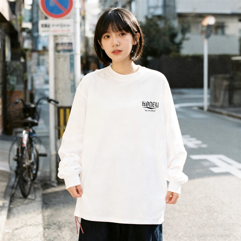 تي شيرت رجالي مطبوع عليه أفضل جودة من KUCLUT 1:1، بتصميم ياباني أنيق، مصنوع من القطن بنسبة 100%، بأكمام طويلة، ومقاسات كبيرة