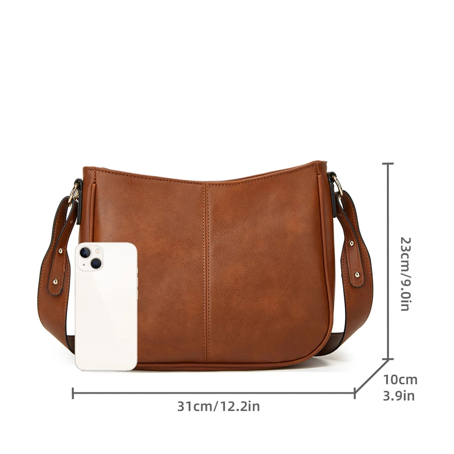 حقائب كتف نسائية من الجلد الصناعي، حقائب يد أنيقة للاستخدام اليومي، حقيبة كروسبودي أنيقة للتسوق والمدرسة، سعة كبيرة، مناسبة لفصل الصيف