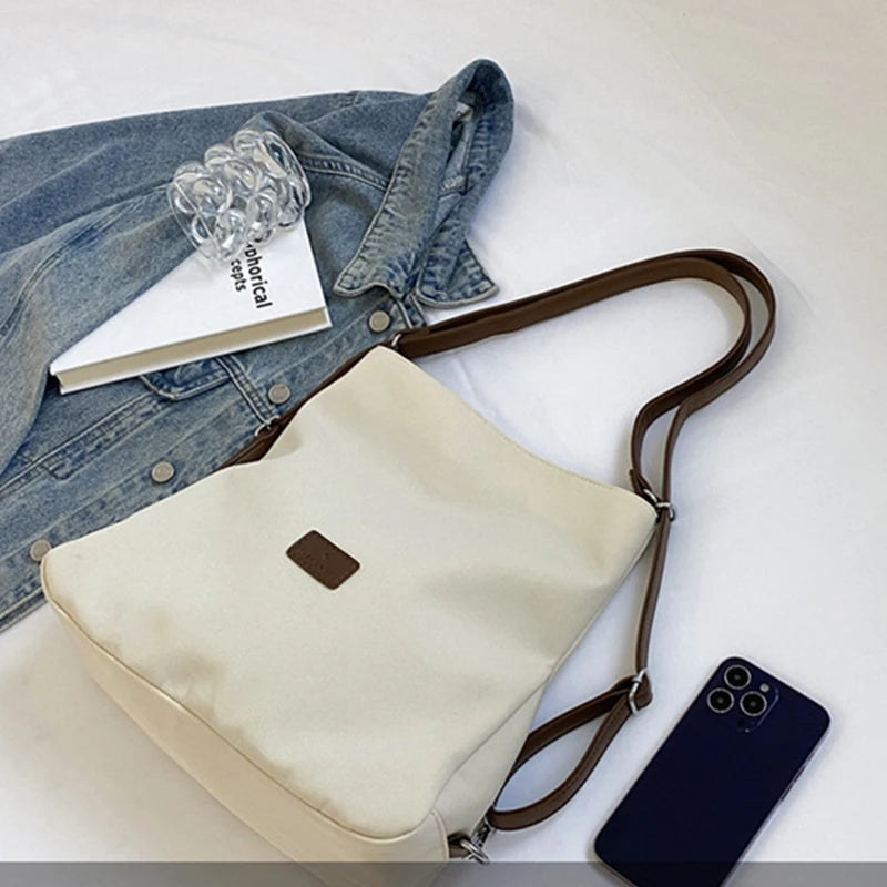 حقيبة كتف كروسبودي نسائية بمقبض علوي، حقائب يد فاخرة مصممة من النايلون، حقيبة يد نسائية كاجوال، حقيبة ظهر سفر عادية