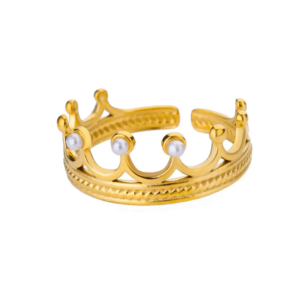 خواتم صدفية عتيقة للنساء، مطلية بالذهب، مصنوعة من الفولاذ المقاوم للصدأ، خاتم زفاف مميز، هدية مثالية لإطلالة صيفية مستوحاة من المحيط، هدية رائعة للصديقات المقربات.