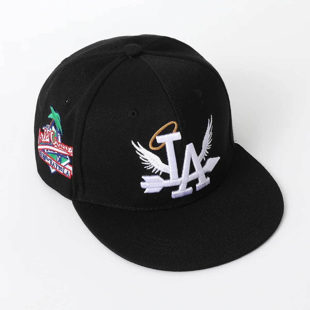 Fashion Unisex Lette Embroidery Baseball Caps Los Angeles Snapback Hat Angel Wings Hip Hop Caps Outdoor Adjustable Casual SunHat