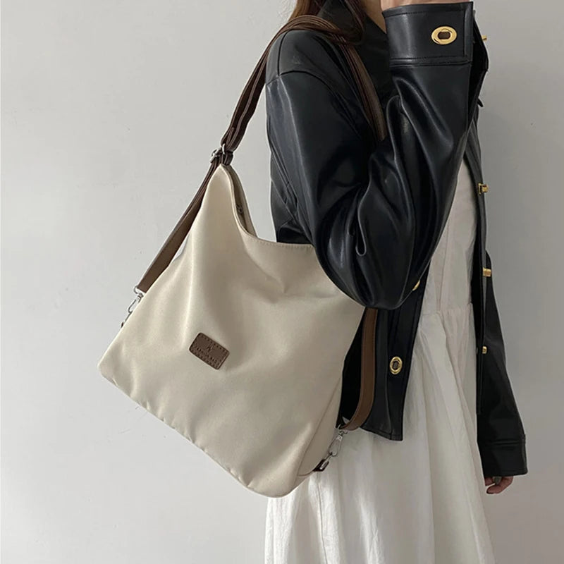 حقيبة كتف كروسبودي نسائية بمقبض علوي، حقائب يد فاخرة مصممة من النايلون، حقيبة يد نسائية كاجوال، حقيبة ظهر سفر عادية