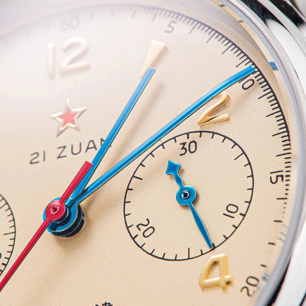 ساعة يد رجالية 38 مم 1963 Polit كرونوغراف ST1901 ميكانيكية أصلية Air Force 40 مم أكريليك Reloj Homber Tianjin Movement