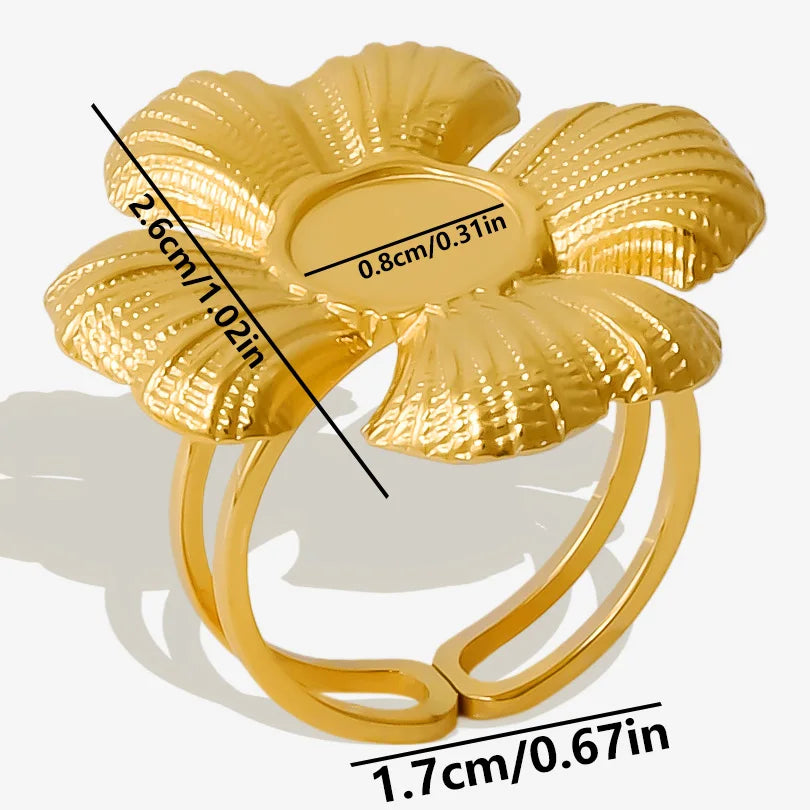٦ قطع/عبوة من حلقات مطلية بالذهب بقاعدة من الفولاذ المقاوم للصدأ، خواتم مفاصل فارغة يمكنك صنعها بنفسك للنساء، مجوهرات ساحرة لا يتغير لونها، بيع بالجملة