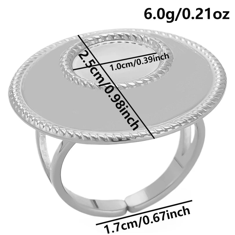 5 قطع/مجموعة خواتم من الفولاذ المقاوم للصدأ، لون ذهبي، قابلة للتعديل، مفتوحة، بتصميم عصري، مجوهرات نسائية أنيقة، لا يتغير لونها