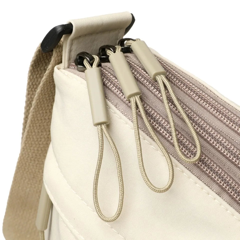 حقيبة كروس بودي نسائية بثلاثة جيوب، سعة كبيرة، خفيفة الوزن، حقيبة كتف متينة متعددة الجيوب، حقيبة تسوق