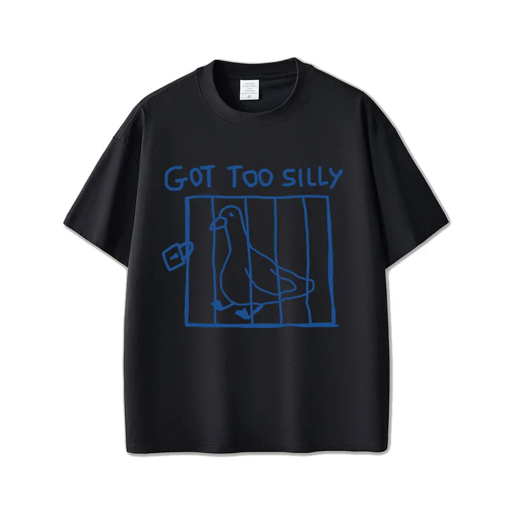 تيشيرت قطني بأكمام قصيرة بتصميم ميم مضحك لشخصية غوسي، مناسب للرجال والنساء، بتصميم كاجوال وعصري، وقصة واسعة.