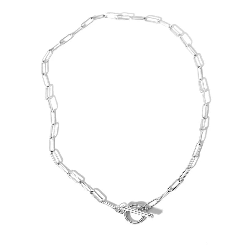 قلادات على شكل قلب من الفولاذ المقاوم للصدأ للنساء باللون الذهبي/الفضي بمشبك معدني قابل للتعديل، قلادة نسائية هدية عيد الحب