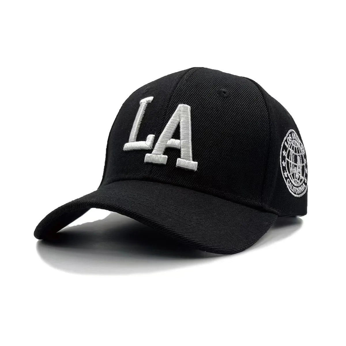 1pc Unisex LA Letter Embroidery Snapback Baseball Caps Spring and Autumn Outdoor Adjustable Casual Hats Sunscreen Hat