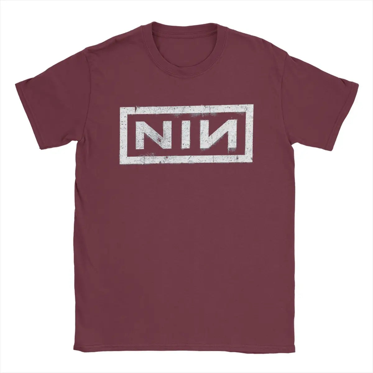 تي شيرت NIN Retro Logo Nine Inch Nails للرجال، تي شيرت قطني عصري برقبة مستديرة وأكمام قصيرة، فكرة هدية، ملابس