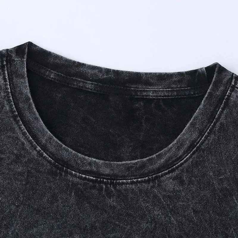 تي شيرت رجالي مطبوع عليه صورة فرقة روك كلاسيكية مغسولة من Gorillaz The Now Now، تي شيرت رجالي بتصميم قوطي بانك عتيق، فضفاض للجنسين