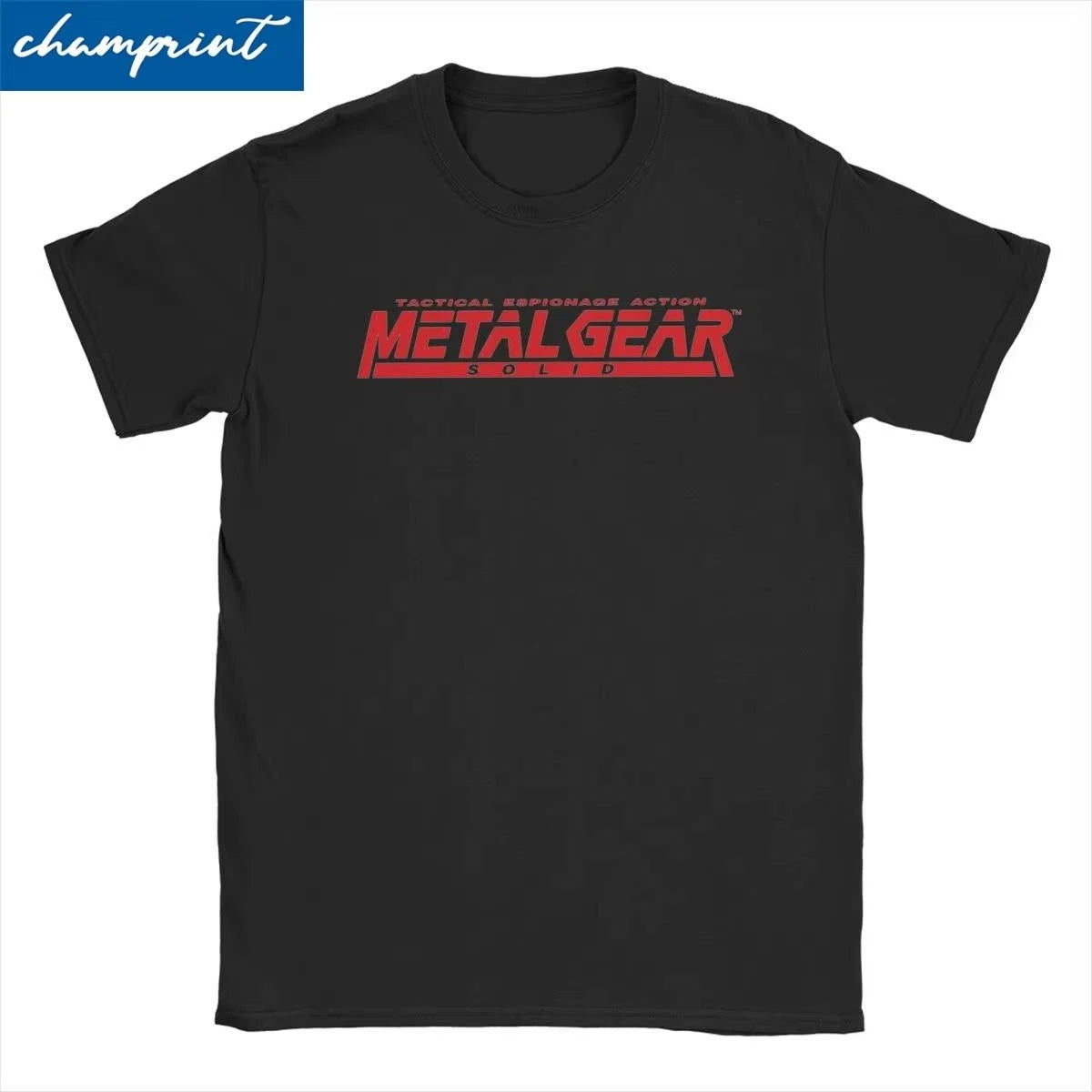 تي شيرت رجالي ونسائي MGS1 Solid Snake Game T-Shirt Metal Gear قطني مضحك بأكمام قصيرة ورقبة دائرية تي شيرت كلاسيكي