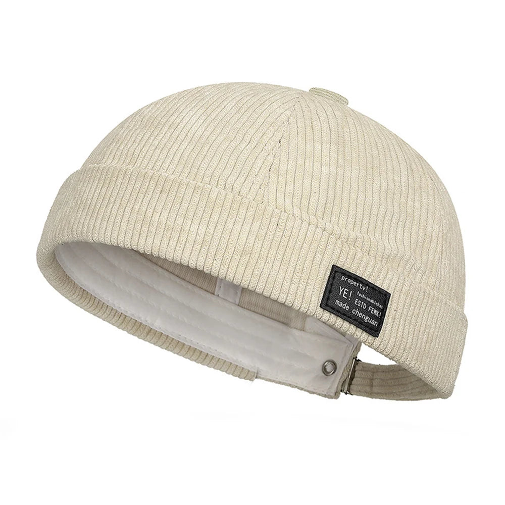 قبعة سكاولي بدون حافة، قبعة قطنية عتيقة للرجال، قابلة للتعديل، قبعة دوكر، متعددة الأغراض، قبعة بيني، قبعة قبة، قبعة هيب هوب