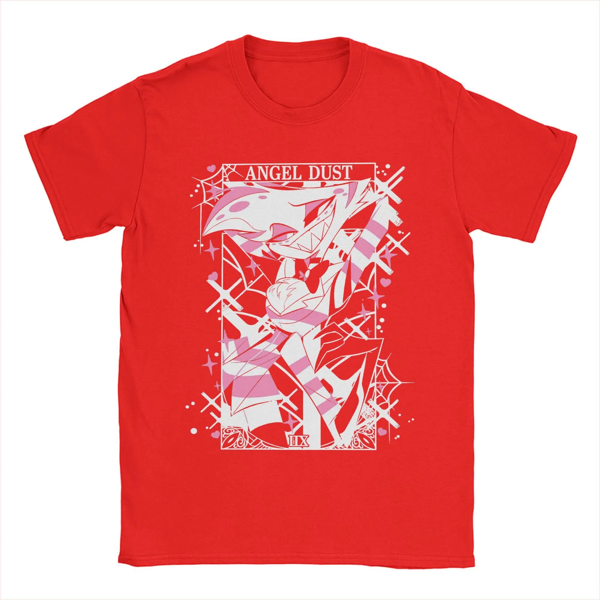 تي شيرت رجالي من Cool Angel Dust Hazbined Hoteled برقبة دائرية من القطن بنسبة 100% وأكمام قصيرة وملابس هدايا