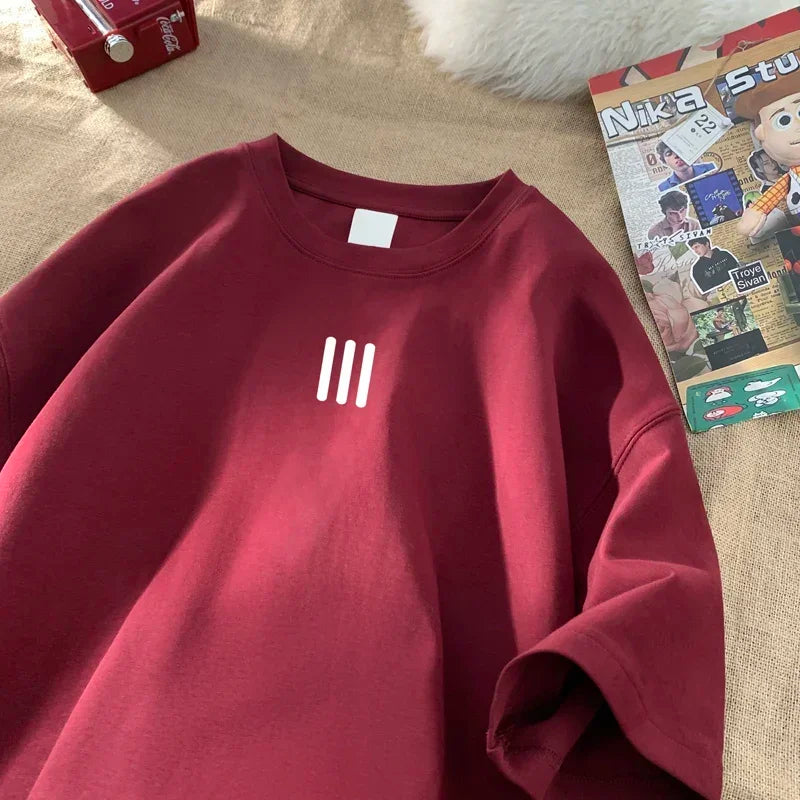 تيشيرتات رجالية واسعة، تيشيرت قطني أبيض مقاس 5XL، ملابس صيفية كاجوال، تيشيرتات مطبوعة عصرية للرجال، ملابس جديدة