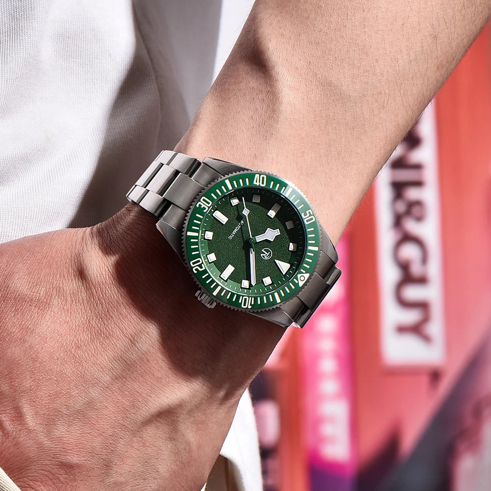 ساعة رولستمي الرجالية الجديدة لعام 2025 ساعة ميكانيكية أوتوماتيكية فاخرة للرجال NH35 ساعة رجالية من الفولاذ المقاوم للصدأ ومرآة من الياقوت المضيء