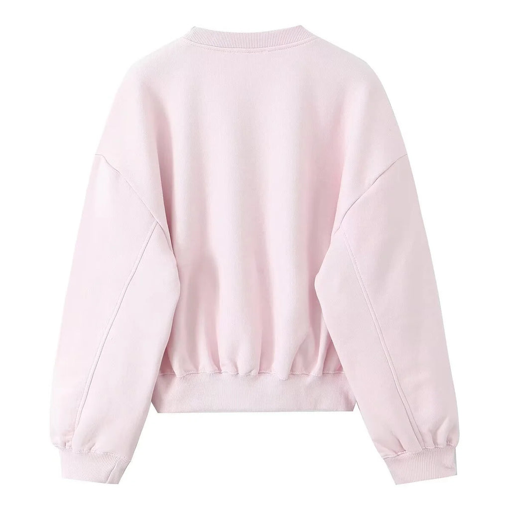 2025 الخريف جديد المرأة عارضة أزياء مزاجه بسيطة الأساسية جولة الرقبة طويلة الأكمام الفانيلا البلوز