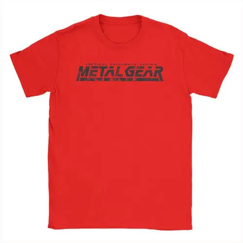 تي شيرت رجالي ونسائي MGS1 Solid Snake Game T-Shirt Metal Gear قطني مضحك بأكمام قصيرة ورقبة دائرية تي شيرت كلاسيكي