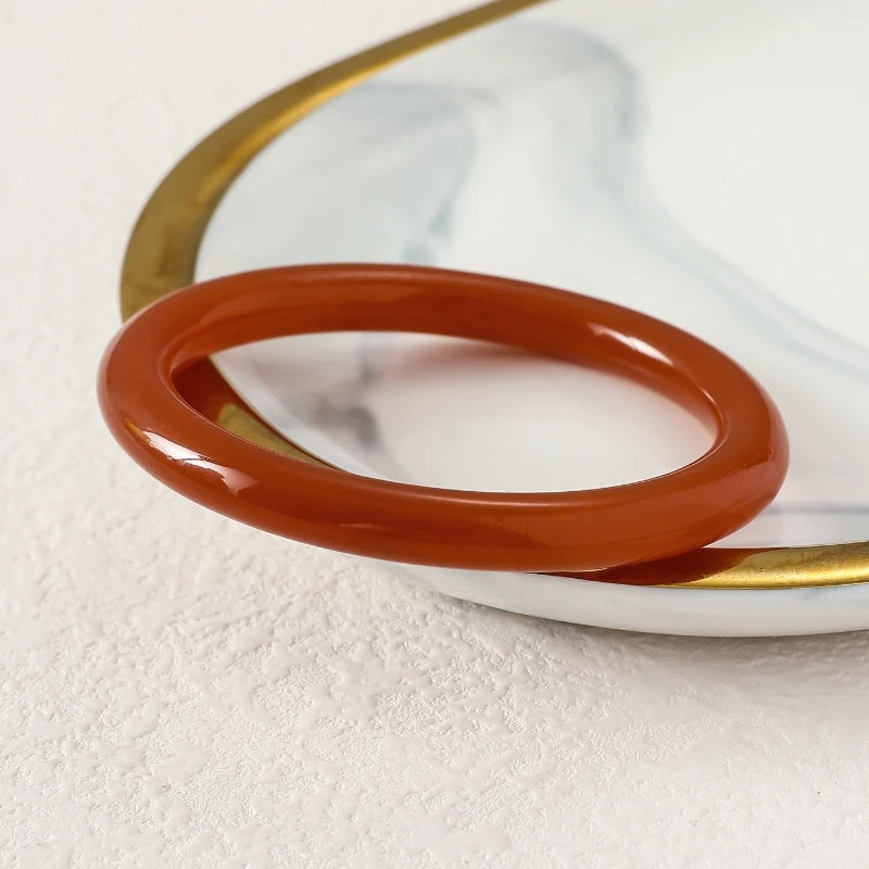 أساور KMVEXO ذات التصميم الكلاسيكي من الراتنج السميك باللون البني الداكن مع أكريليك، أساور هندسية غير منتظمة للنساء والرجال