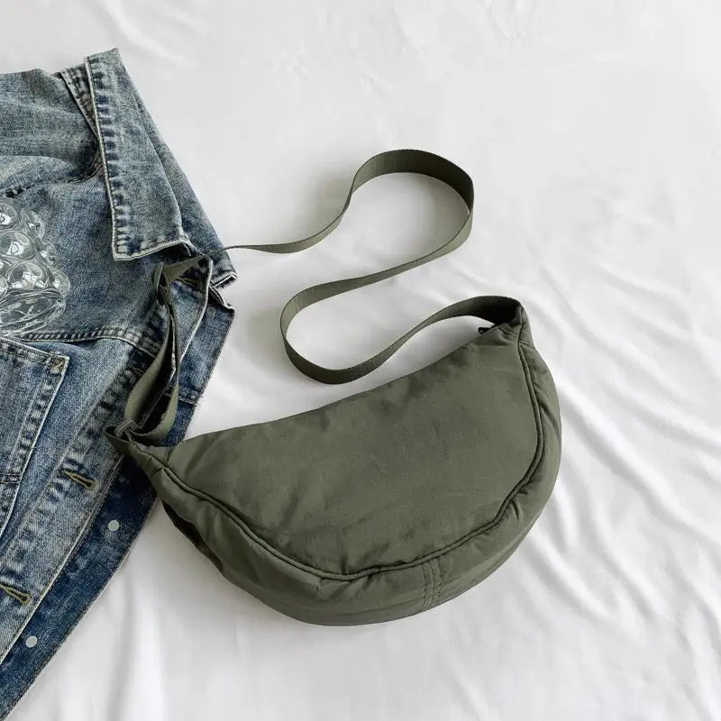 حقائب إبط نسائية من القماش السميك المقاوم للماء، حقيبة زلابية متعددة الاستخدامات للنساء للاستخدام اليومي، حقيبة كتف واحدة متقاطعة