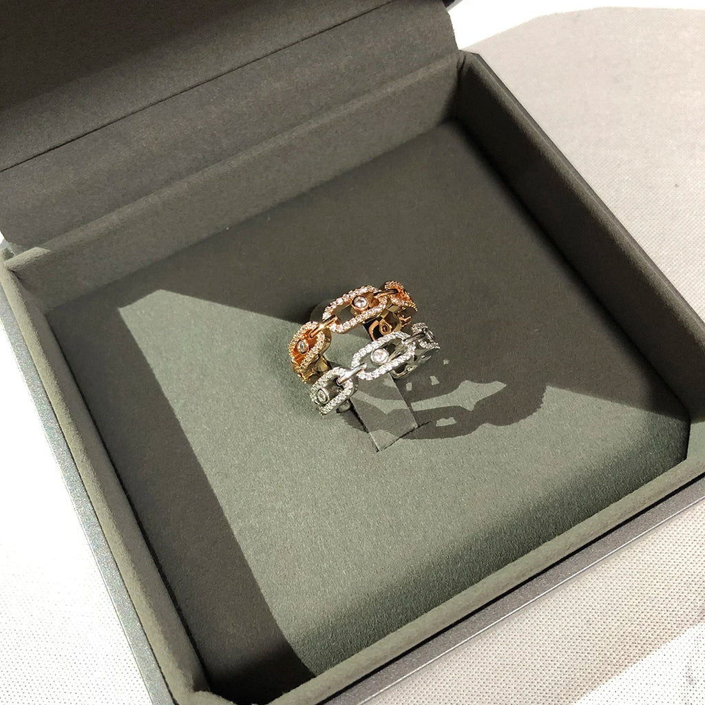 خاتم زواج رومانسي فاخر من الفضة الإسترلينية عيار 925 للنساء. مجوهرات خطوبة فاخرة، إكسسوارات، هدايا للمناسبات.